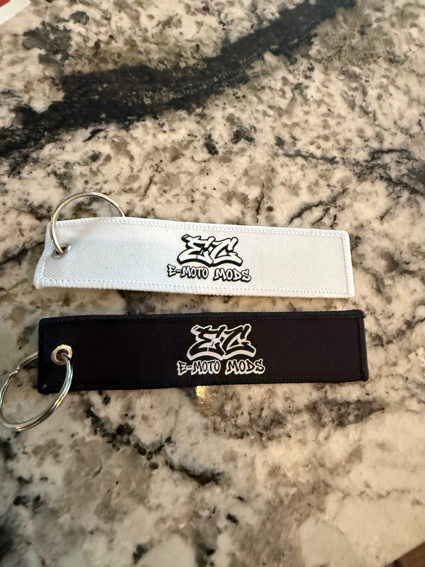 Double side EC E-Moto Mods keychain