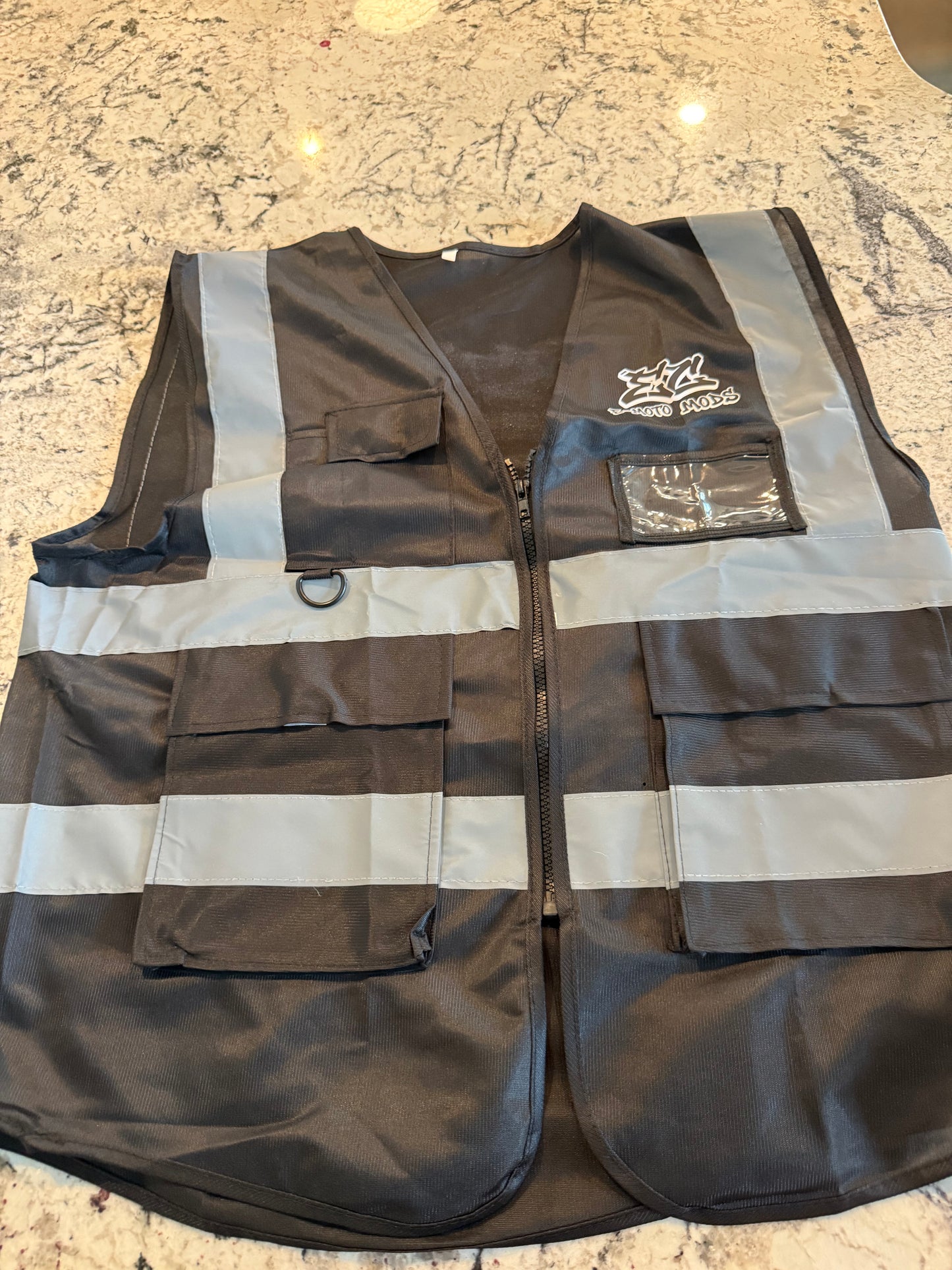 EC E-Moto Mods reflective vest for night riding